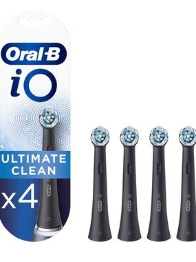 iO Ultimate Clean Replacement Brush Heads - Black (4 Pack)